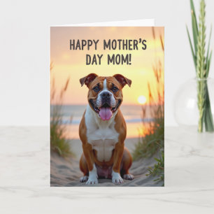 Tarjeta del Día de la Madre para Perro Feliz