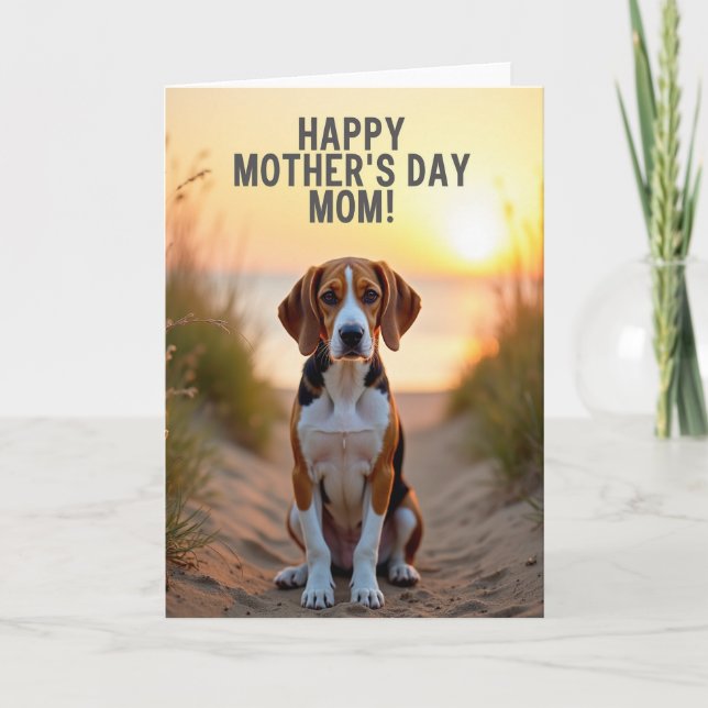 Tarjeta del Día de la Madre para Perro Querido (Anverso)