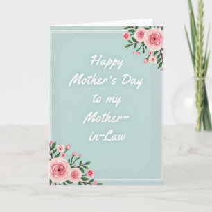Tarjeta del Día de la Madre para Suegra Rosa
