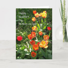Tarjeta del Día de la Madre para suegra - 'Tulips'