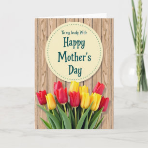 Tarjeta del Día de la Madre para una dulce esposa