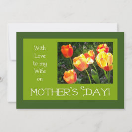 Tarjeta del día de la madre para una esposa