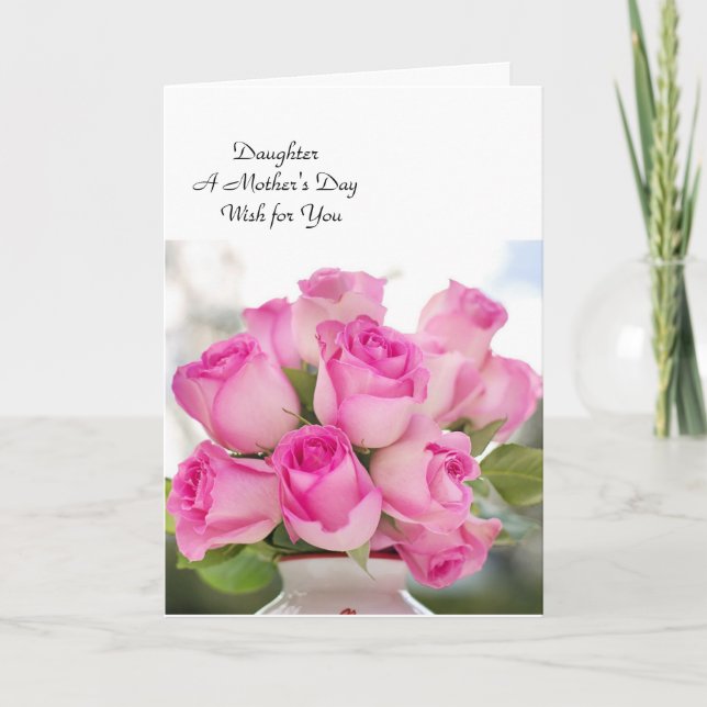 Tarjeta del día de la madre para una hija (Anverso)