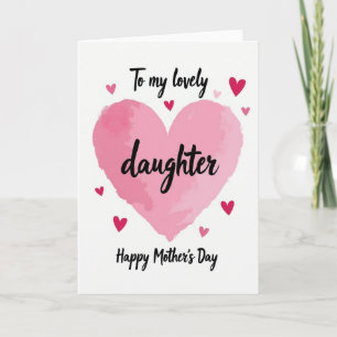 Tarjeta del Día de la Madre para una hija encantad