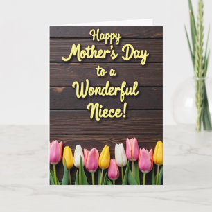 Tarjeta del Día de la Madre para una sobrina alegr