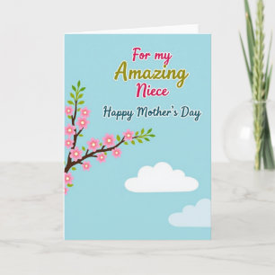 Tarjeta del Día de la Madre para una Sobrina Incre