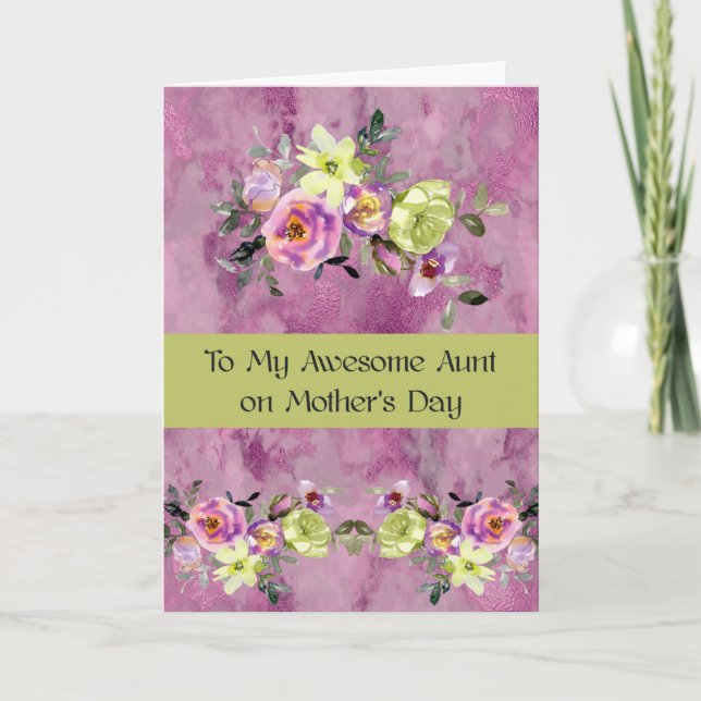 Tarjeta del Día de la Madre para una tía asombrosa (Anverso)