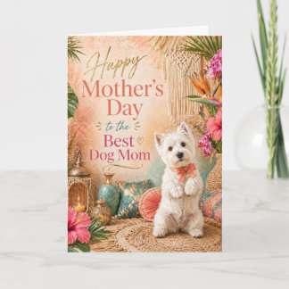 Tarjeta del Día de la Madre para Westie