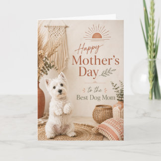 Tarjeta del Día de la Madre para Westie