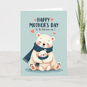 Tarjeta del Día de la Madre Pastel Bears