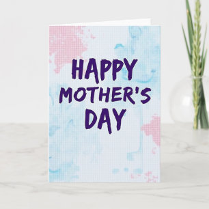 Tarjeta del Día de la Madre Pastel Grid