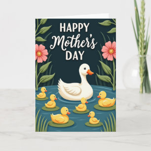 Tarjeta del Día de la Madre Patito Dulce
