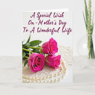 Tarjeta del Día de la Madre Perla Elegante