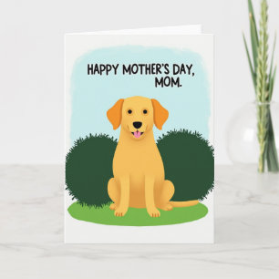 Tarjeta del Día de la Madre Perro Dorado