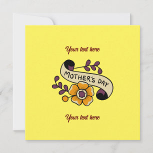 Tarjeta del Día de la Madre - personaliza las pala
