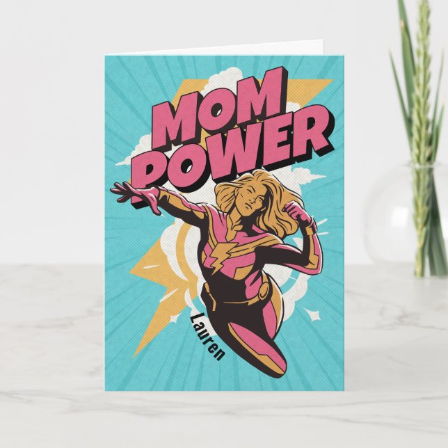 Tarjeta del día de la madre personalizada con el p (Anverso)