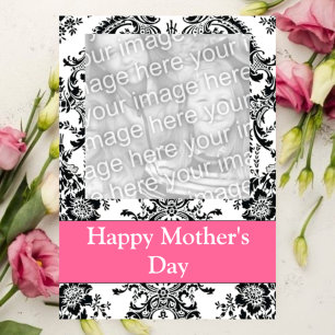 Tarjeta del Día de la Madre personalizada en damas