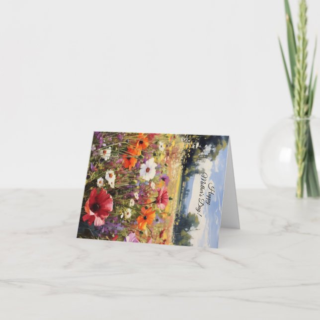 Tarjeta del Día de la Madre personalizado Floral (Anverso)