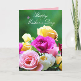 Tarjeta del Día de la Madre personalizado Floral