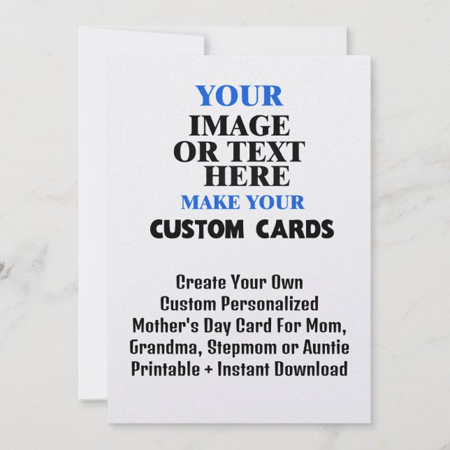 Tarjeta del día de la madre personalizado - Regalo (Anverso)