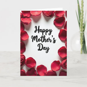 Tarjeta del Día de la Madre Pétalo Rojo