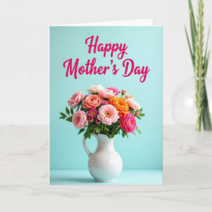 Tarjeta del Día de la Madre Pétalos de Pastel