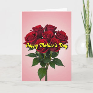 Tarjeta del Día de la Madre Pétalos de Terciopelo