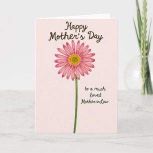 Tarjeta del Día de la Madre Pintada con Flores