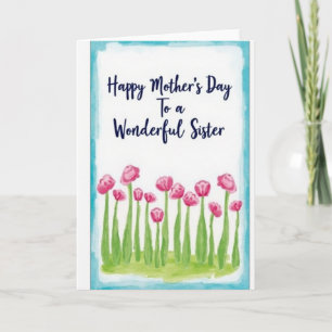 Tarjeta del Día de la Madre Pintada para Hermana