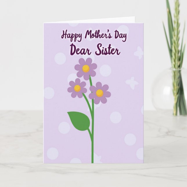 Tarjeta del Día de la Madre Plum Text (Anverso)
