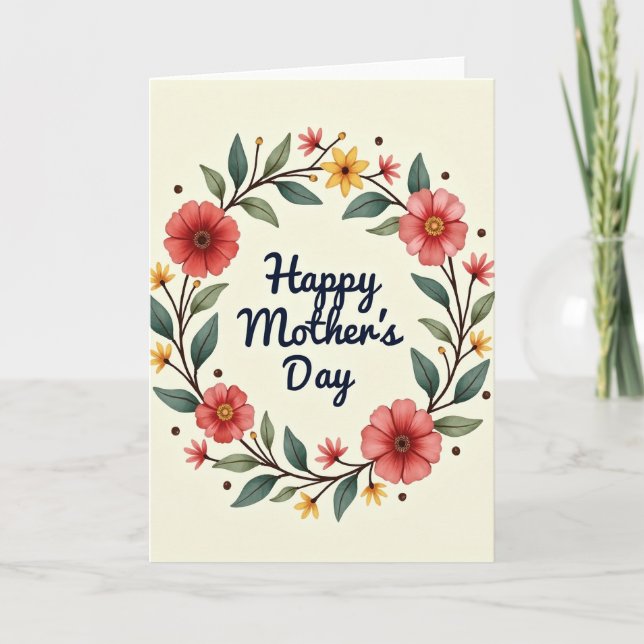 Tarjeta del Día de la Madre Radiante (Anverso)