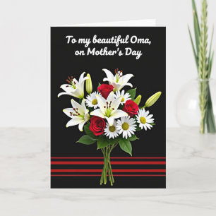 Tarjeta del Día de la Madre Ramo de Lirios