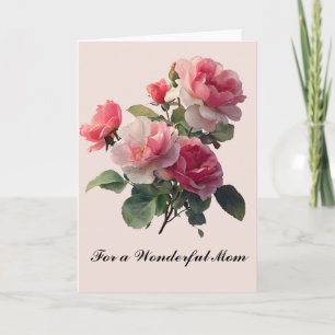 Tarjeta del Día de la Madre Ramo de Rosas Floral B