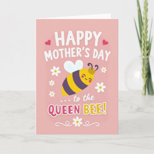 Tarjeta del Día de la Madre Reina Abeja
