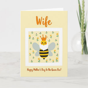 Tarjeta del Día de la Madre Reina Abeja Dulce