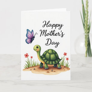 Tarjeta del Día de la Madre Reptil Floral Dulce