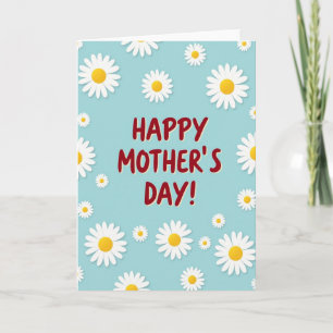 Tarjeta del Día de la Madre Roja y Blanca
