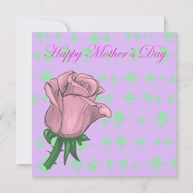 Tarjeta del día de la madre Rosa (Anverso)