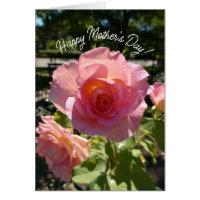 Tarjeta del día de la madre Rosa de té rosado radi