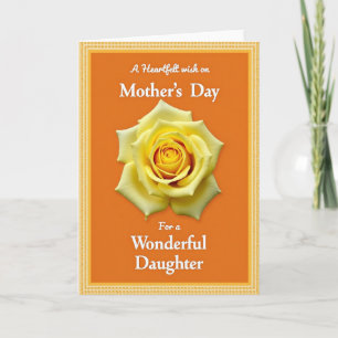 Tarjeta del Día de la Madre Rosa Dorada