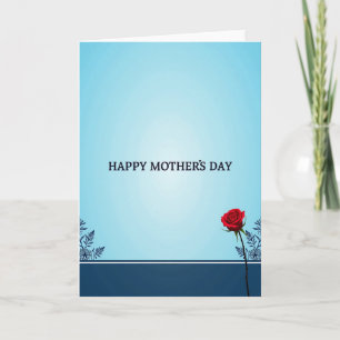 Tarjeta del Día de la Madre Rosa Escarlata