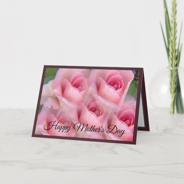 Tarjeta del Día de la Madre Rosa Kaleidoscope Borg (Anverso)