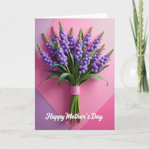 Tarjeta del Día de la Madre Rosa Magenta