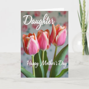 Tarjeta del Día de la Madre Rosa Melocotón
