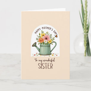 Tarjeta del Día de la Madre Rosa Naranja