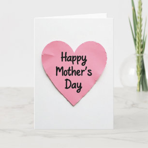 Tarjeta del Día de la Madre Rosa Suave