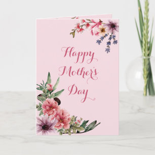 Tarjeta del Día de la Madre Rosa y Lavanda Precios
