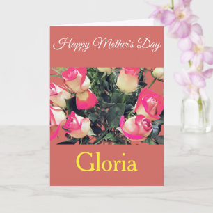 TARJETA DEL DÍA DE LA MADRE ROSAS FELIZ