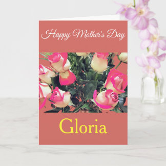 TARJETA DEL DÍA DE LA MADRE ROSAS FELIZ