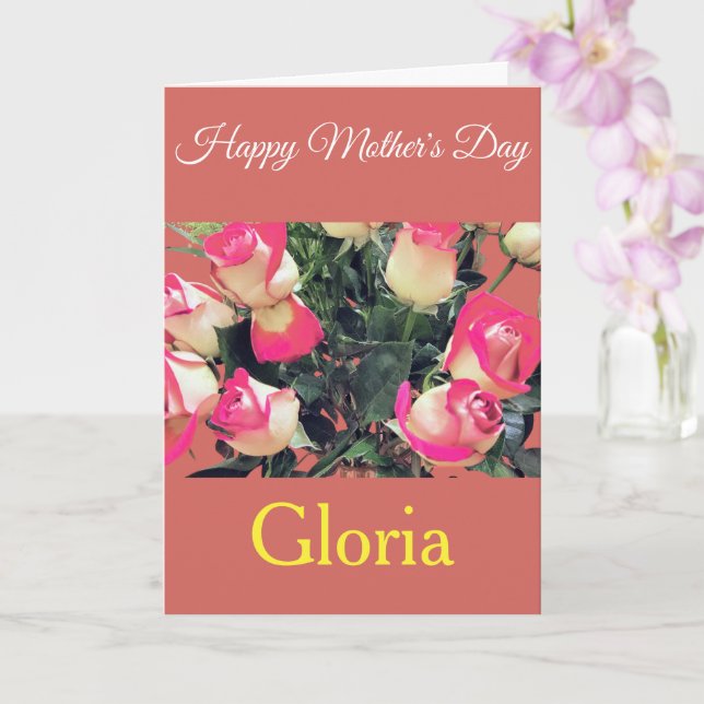 TARJETA DEL DÍA DE LA MADRE ROSAS FELIZ (Orquídea)